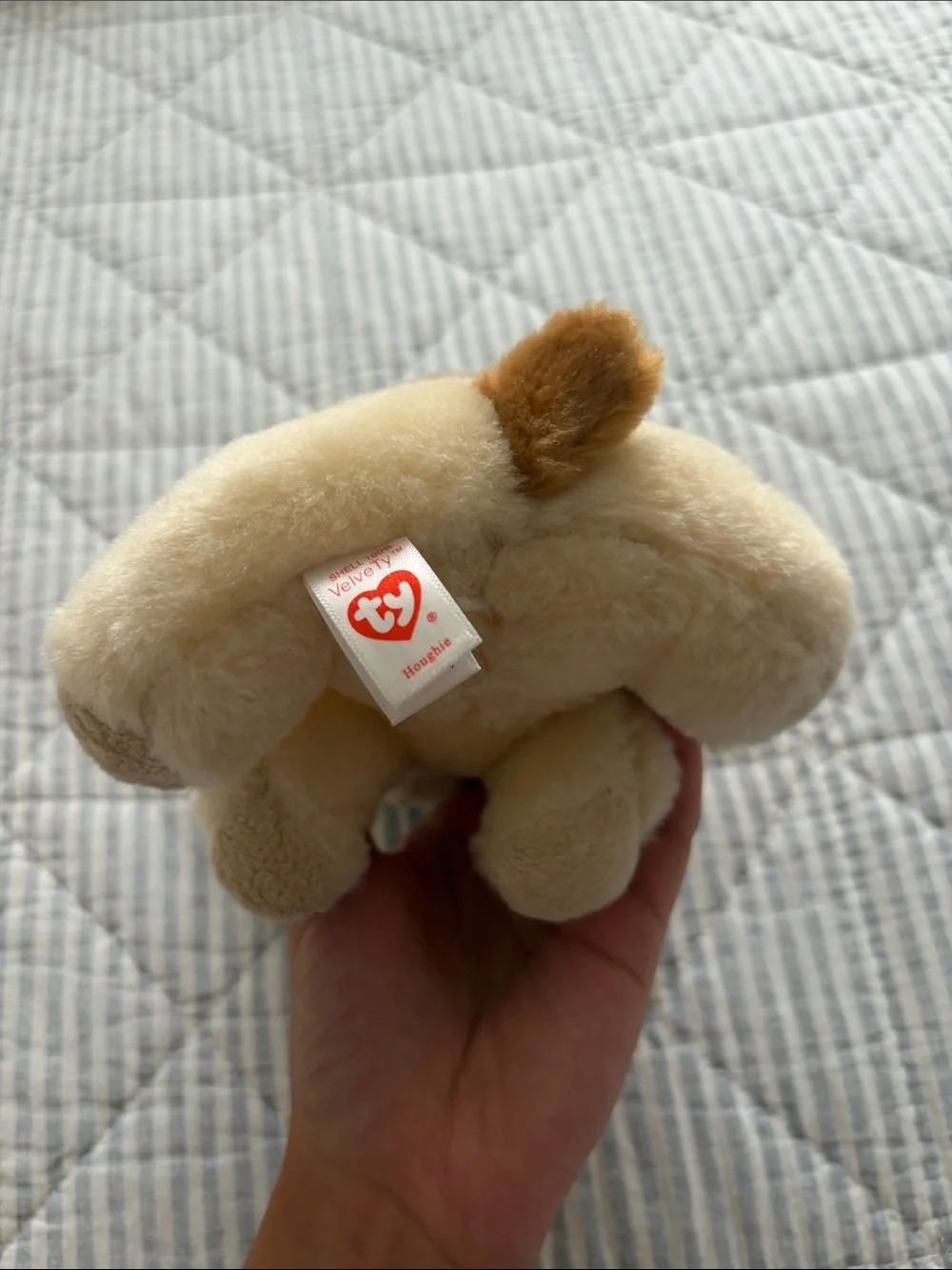 Ty Cream and Brown Plush Dog